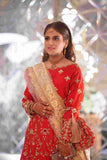 RED LEHANGA CHOLI